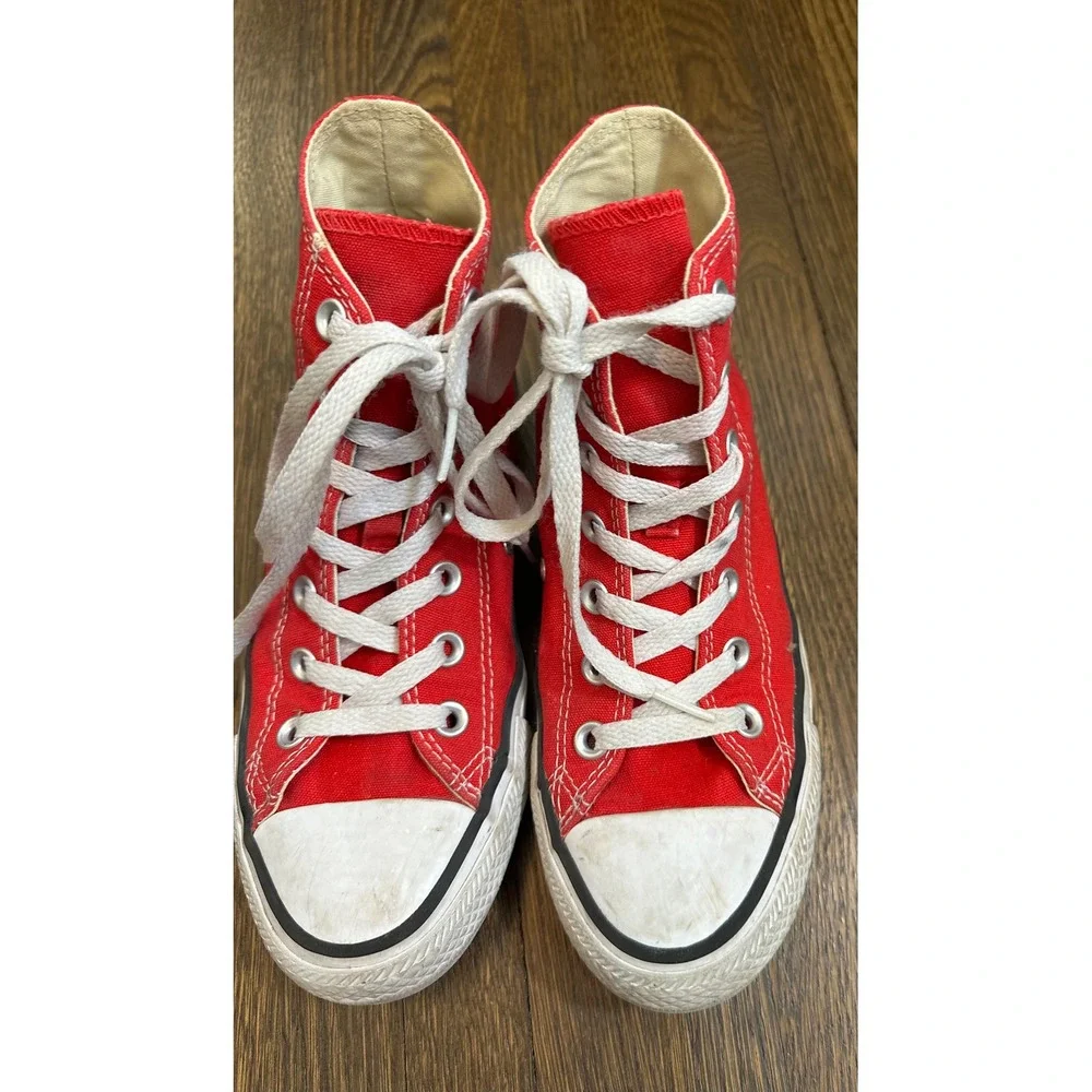 Converse Chuck Taylor All Star High Top Red Canvas Sneakers M9621 Mens 5.5 W 7.5